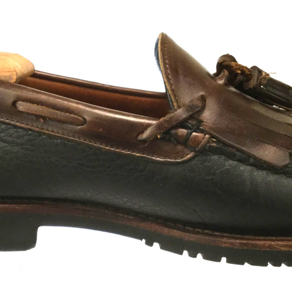 Allen Edmonds Nashua Men Black Brown Loafer Sz 9.5